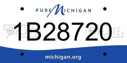1B28720 Michigan License Plate