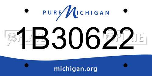 1B30622 Michigan License Plate