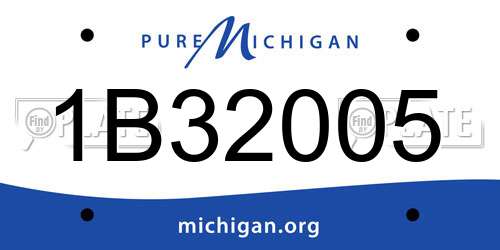 1B32005 Michigan License Plate