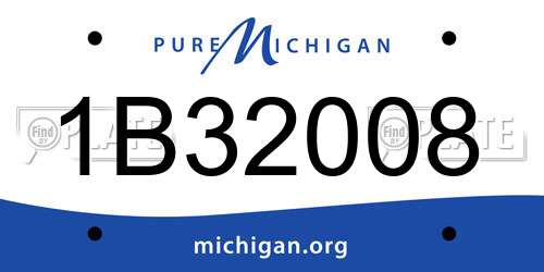 1B32008 Michigan License Plate