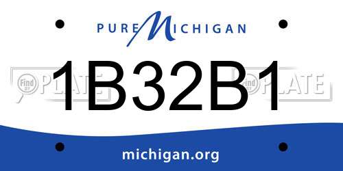 1B32B1 Michigan License Plate