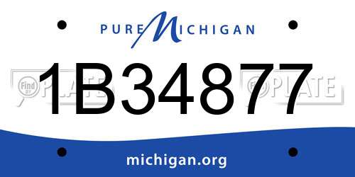 1B34877 Michigan License Plate