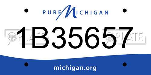 1B35657 Michigan License Plate