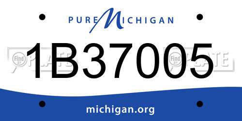 1B37005 Michigan License Plate