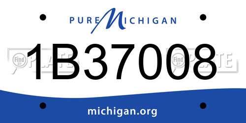 1B37008 Michigan License Plate
