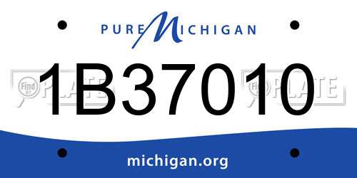 1B37010 Michigan License Plate