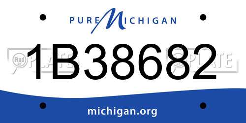 1B38682 Michigan License Plate