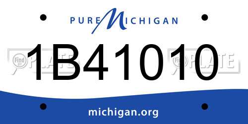 1B41010 Michigan License Plate