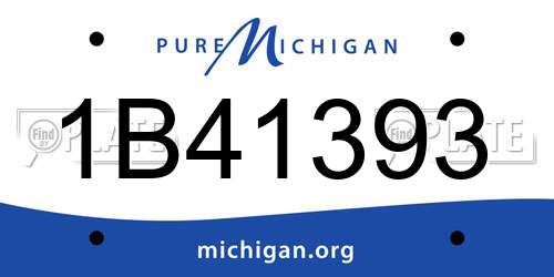 1B41393 Michigan License Plate