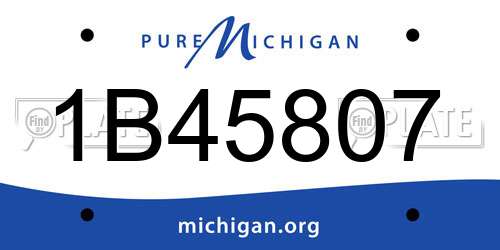 1B45807 Michigan License Plate