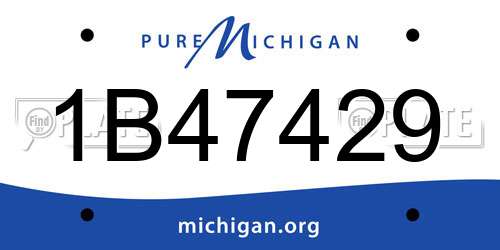 1B47429 Michigan License Plate