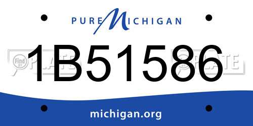 1B51586 Michigan License Plate