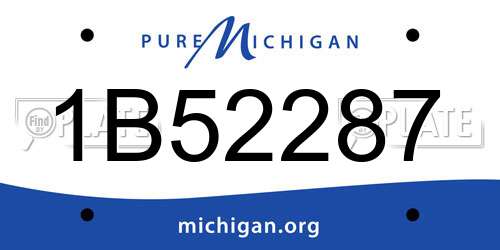 1B52287 Michigan License Plate
