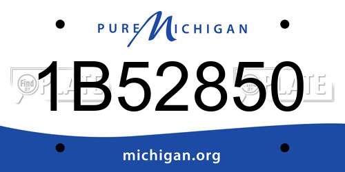 1B52850 Michigan License Plate