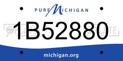 1B52880 Michigan License Plate