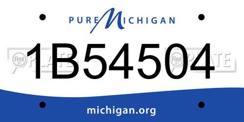 1B54504 Michigan License Plate