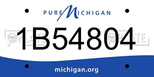 1B54804 Michigan License Plate