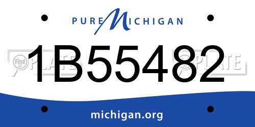 1B55482 Michigan License Plate