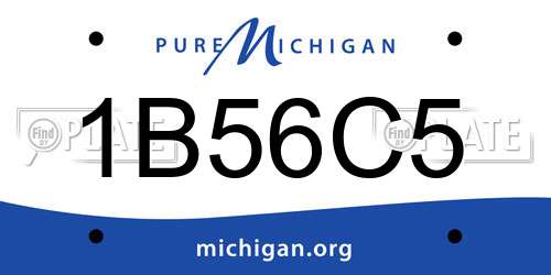 1B56C5 Michigan License Plate