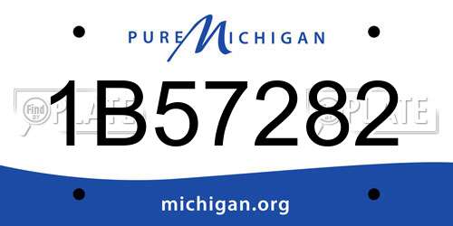 1B57282 Michigan License Plate