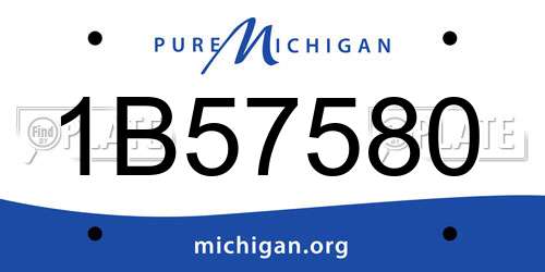 1B57580 Michigan License Plate