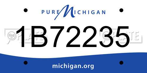 1B72235 Michigan License Plate