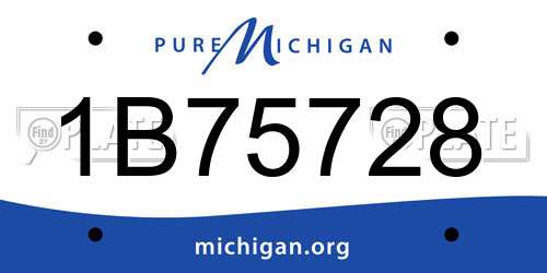 1B75728 Michigan License Plate