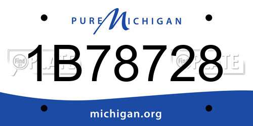 1B78728 Michigan License Plate