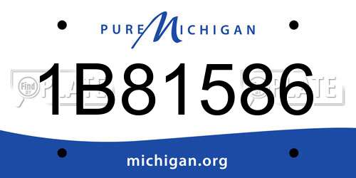 1B81586 Michigan License Plate