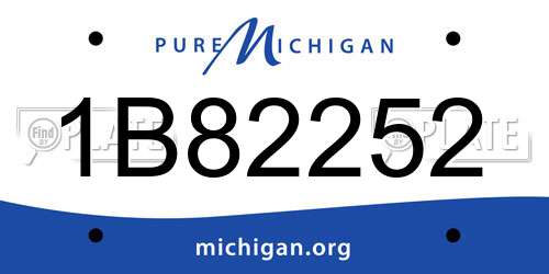 1B82252 Michigan License Plate