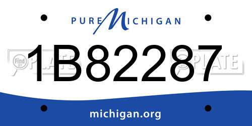 1B82287 Michigan License Plate