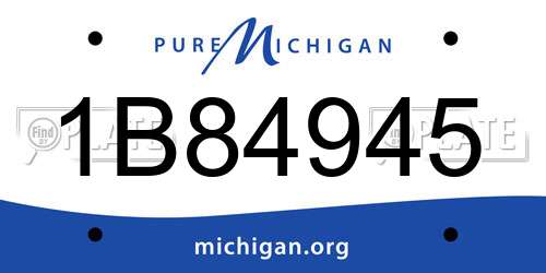 1B84945 Michigan License Plate