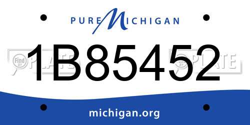 1B85452 Michigan License Plate