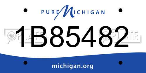 1B85482 Michigan License Plate