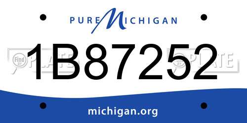 1B87252 Michigan License Plate
