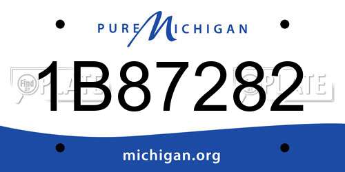 1B87282 Michigan License Plate