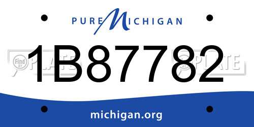 1B87782 Michigan License Plate