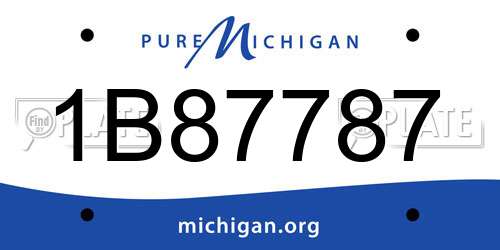 1B87787 Michigan License Plate