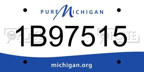 1B97515 Michigan License Plate