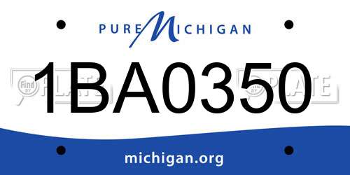 1BA0350 Michigan License Plate