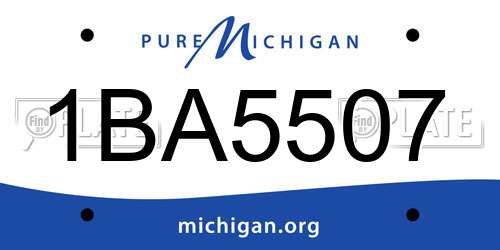 1BA5507 Michigan License Plate