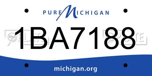 1BA7188 Michigan License Plate