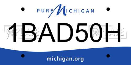 1BAD50H Michigan License Plate