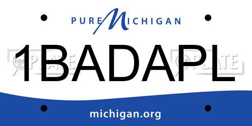 1BADAPL Michigan License Plate