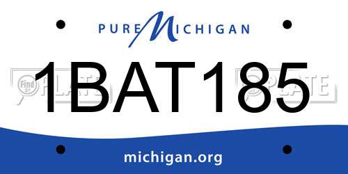 1BAT185 Michigan License Plate