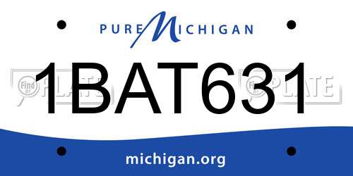1BAT631 Michigan License Plate