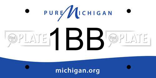 1BB Michigan License Plate