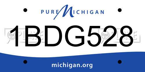 1BDG528 Michigan License Plate