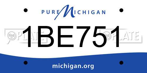 1BE751 Michigan License Plate
