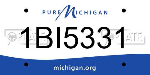 1BI5331 Michigan License Plate
